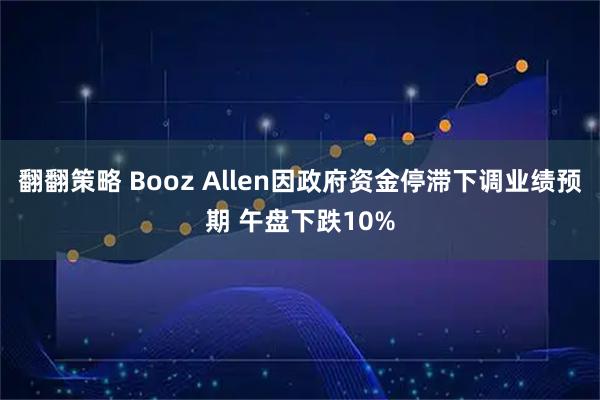 翻翻策略 Booz Allen因政府资金停滞下调业绩预期 午盘下跌10%