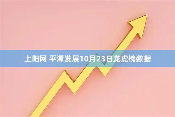 上阳网 平潭发展10月23日龙虎榜数据