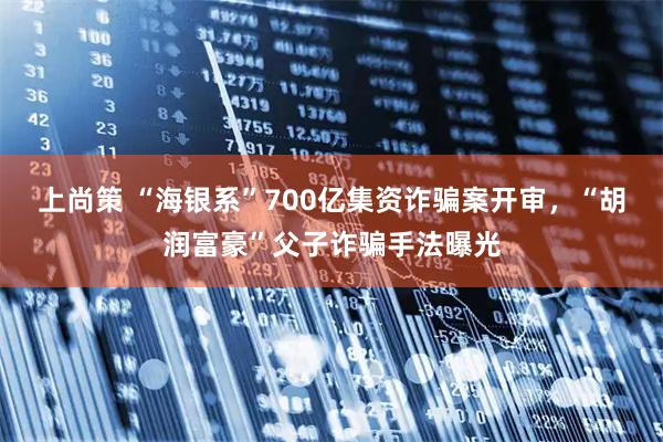 上尚策 “海银系”700亿集资诈骗案开审,“胡润富豪”父子诈骗手法曝光